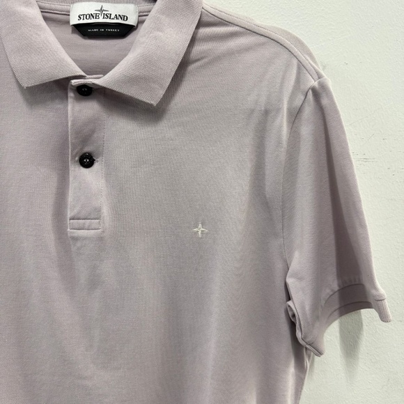 Stone Island Light Lavender Slim Fit Polo - Picture 3 of 6